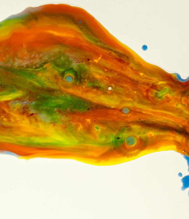 Flowing shapes and warm colors representing health